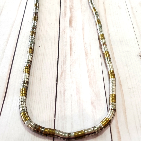Vintage 1970's Mixed Metal Snake Coil Necklace - Picture 1 of 15